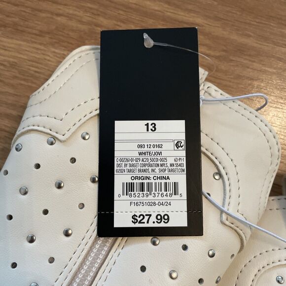 Art Class Girls Jovi Western Cowboy Boots White Studded Size 13 NIB New In Box - Picture 12 of 16